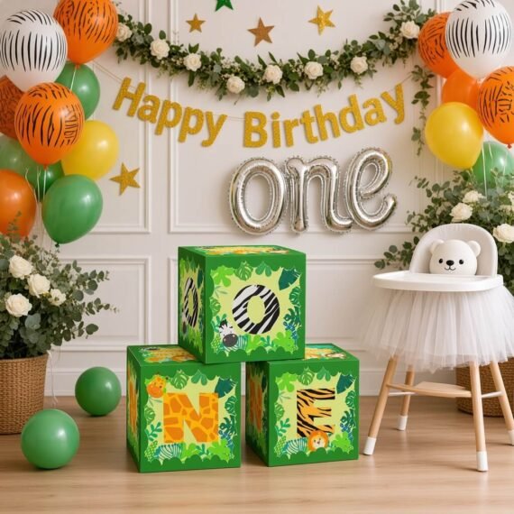 Jungle Safari Boxes For 1st Birthday