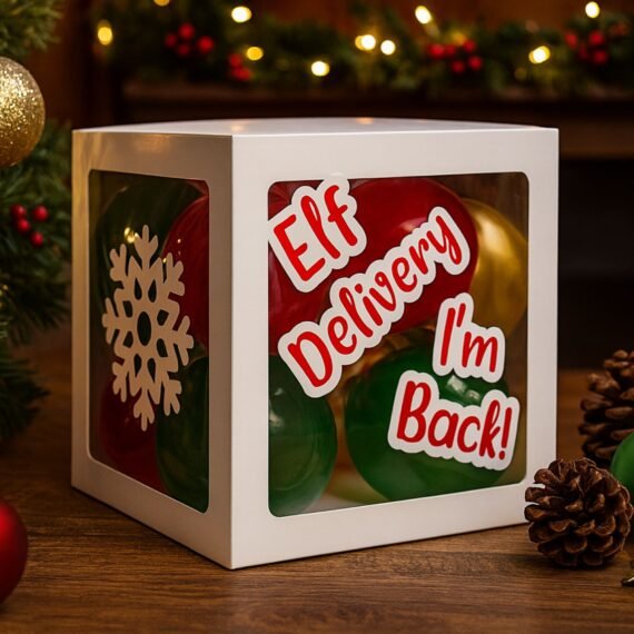 Christmas Elf Arrival Balloon Box Kit
