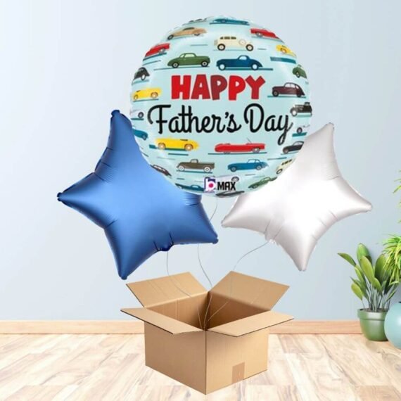 Happy Fathers Day Cars Balloon Bouquet
